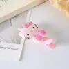 Pinza para el Cabello de Punto KT a Cuadros con Pico Puntiagudo, Estilo Ins, Pinza Lateral Versátil para Flequillo Japonés, Accesorio para el Cabello de Dibujos Animados para Niñas