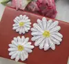 B16 acessórios de vestuário DIY feitos à mão/renda diária simples/tecido com bordado de flor de bordado de algodão branco