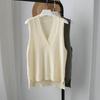 Chaleco 2022 primavera temperamento coreano para mujer cuello en V chaleco de punto al por mayor 7816