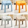 Taburete de Plástico con Cojín Suave, Engrosado, Apilable, Adecuado para Uso Doméstico, Diseño Minimalista Moderno para Sala de Estar, Cómodo para Estar Sentado Largo, Silla de Comedor Comercial