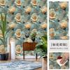 Papel Pintado Adhesivo de Flores Grandes Americanas Pared de Fondo Cálida para Dormitorio Renovación Pastoral Francesa Retro Pegatina Decorativa de Pared Papel Pintado para Invitados