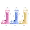 Jiuai Dildo de Silicona Glaseada Masturbador Femenino Mini Dildo Suministros Juguetes