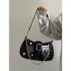 Nuevo Estilo Chica Hot Estrella Jean Bolso de Axila Retro Nicho Cartel Inglés Americano Bolso de Cadena Bolso de Hombro para Mujer