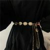 Exodicals Brillantes ~ Cadena de Cintura Tallada en Metal Estilo Étnico Cadena Nueva para Mujer con Sentido de Diseño de Nicho Accesorios Cinturón Versátil