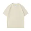Camiseta de algodón puro antibacteriana de verano de 180 g con cuello redondo para hombre y mujer, de corte holgado, manga corta, color liso, camiseta de publicidad cultural, camiseta para uso en grupo