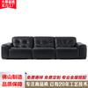 Sofá King Kong Negro 2025 Nuevo Sofá de Cuero Gran Toro Negro Sala de Estar Diseñador Minimalista Italiano Sofá de Tres Plazas