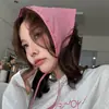 Lenço triângulo de renda francesa feminino verão doce fofo lenço de cabeça foto de férias faixa de cabelo bolsa de nó Mori adorno de cabeça versátil