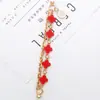 Pulsera de Trébol de Cuatro Hojas de Aleación de Zinc Nueva Zhuzi Jewelry Accesorios de Joyería DIY Cadena de Aceite Goteo Hecha a Mano Decoración para Funda de Teléfono Móvil