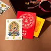 Cinco Caminhos Deus da Riqueza Novo Estilo Thangka Adesivo para Celular Amarelo Cinco Cores Deus da Riqueza Amuleto Atraente de Fortuna Buda Livro Vermelho Pequeno Adesivo do Deus da Riqueza