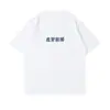 Camiseta de Algodão Puro Verão Novo Estilo Simples e Divertida Estampa de Texto Manga Curta com Estampa de Tigre nas Costas e Design de Urso na Cintura, Top Soltinho Gola Redonda