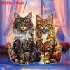Pegador de Luz Gato Maine Coon Colorido Transfronteiriço - Pingente de Arte de Parede Acrílica 2D Estilo Retrô