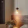 Lámpara de mesita de noche pequeña tipo candelabro de estilo medieval, Lámpara colgante larga de un solo cabezal de estilo chino nuevo retro francés para pasillo de restaurante