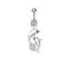 Joyería Piercing de Acero Inoxidable Moda Flor Europea y Americana Personalizada Flor de Amor Incrustada Circonita Clavo de Ombligo Anillo de Ombligo