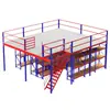 Sistema de Prateleiras de Plataforma Loft Modular de Dois Andares, Estrutura de Aço Destacável e Sem Solda, Personalização de Prateleiras de Loft Multicamadas