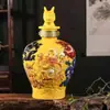 Garrafas de Vinho de Cerâmica Pacote de 5kg Jarra de Vinho Jingdezhen Esculpida Dragão Kowloon Selada Doméstica Vintage Para Infusão Fabricação de Vinho Garrafas de Aguardente