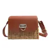 Bolsa Cuadrada Pequeña de Alta Gama 2026, Bolso Cruzado, Bolso Tejido de Hombro, Bolso de Playa para Vacaciones, Bolso de Paja Versátil para Mujer