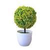 Planta de simulación de bola de nieve de cereza, bola de hierba en maceta, bonsái, árbol pequeño, decoración del hogar, decoración de flores, mini bola creativa