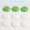 Estilo Coreano Sencillo y Versátil Color Puro Ovalado Resina Medio Píldora Parche Aretes DIY Aretes para Mujer Accesorios para Funda de Teléfono Móvil Material