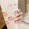Fábrica cor sólida usando armadura curto puro quer peça de nail art adesivo de unha postiça removível atacado personalizado