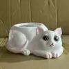 Maceta linda de gato suculenta, maceta de gato de dibujos animados adorable creativa, decoración de planta de escritorio personalizada, maceta de gato suculenta para oficina