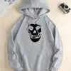 Sudadera con Estampado de Calavera, Sudadera para Hombre, Sudadera con Capucha Pulóver de Diseño Gráfico Casual para Hombre