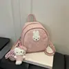 Mochila Estilo Coreano com Bolinhas Coelho Estrela 2026 Nova Bolsa Escolar para o Dia a Dia Fofa Alta Aparência Pequena Mochila de Viagem