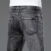 Jeans masculinos de alta qualidade 2026 verão estilo fino calças casuais jovens da moda versátil calças retas stretch para homens