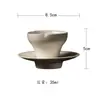 Miyuan Ceniza de Hierba Color Puro Cerámica Gaiwan Taza de Té Taza de Maestro Set de Té Kung Fu Colección Set de Accesorios Simples para Ceremonia de Té