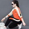 Casual Sportswear Terno Feminino Verão 2022 AliExpress Moda Elegante Cor Combinando Colarinho Manga Curta Duas Peças