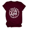 SÉ AMABLE EN UN MUNDO Camiseta casual de manga corta con cuello redondo para mujer Amazon eBay tienda independiente