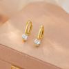 Ganjia Plata S925 Engrosada ~ Edición de Plata Esterlina para Todo el Cuerpo Estilo Extranjero Comodín mini Zircón Hebilla para la Oreja Temperamento Femenino a la Moda Nuevo