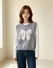 Chaleco de punto con cuello redondo y lazo de encaje estilo universitario fresco coreano y japonés, nuevo suéter de otoño, chaleco holgado para mujer