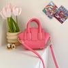 Bolso de mano estilo coreano con forma de cesta de comida para niños, minibolso de hombro a la moda para niñas, elegante accesorio de princesa, monedero.