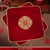Lenço Quadrado de Casamento, Lenço de Casamento Vermelho com a Palavra "Xi", Lenço da Noiva, Dote da Mulher, Lenço Estampado a Quente, Suprimentos de Casamento
