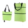 Bolsa de compras con ruedas, carrito de supermercado plegable, bolsa portátil de gran capacidad para mujer, herramienta esencial para el hogar y el supermercado