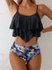 Traje de Baño Bikini Sexy con Volantes para Mujer Nuevo 2025 Amazon Europeo y Americano Traje Dividido Traje de Baño para Mujer