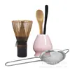 Conjunto de Ferramentas para Chá de Bambu Roxo: Batedor de Chá, Conjunto para Matcha, Pincel de Mistura, Conjunto com Batedor de 100 Dentes, Embalagem em Caixa de Presente para Batedor de Chá, Logo Personalizável