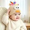 Adorable Gorro de Perro para Bebé Otoño Invierno Cálido Grueso Tipo Sudadera para Niños Niñas Recién Nacidos Proteger la Fontanela Gorro