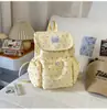 Mochila Saco com Tampa Flip-Top de Bolinhas para Mulheres, Estilo Universitário, Bolsa para Faculdade e Trabalho, Mochila Pequena Casual de Viagem de Nicho