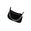 Bolso de Hombro de Mariposa Casual para Viajes Diarios Rombo Dulce y Lindo Rosa Bolso Cruzado Cadena Doble de Metal y Perlas Bolso de Axila