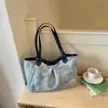 Bolso de Lona Estilo Artístico Estilo Universitario Coreano Transfronterizo para Mujer 2026 Verano Nuevo Moda Tendencia Bolso de Hombro de Gran Capacidad