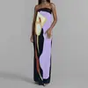 2026 Comercio Exterior Transfronterizo Ropa de Mujer Europea y Americana Verano Nueva Moda Top Tubo Hombros Descubiertos Vestido Sexy sin Espalda Estampado