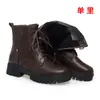 Botas Martin para Mujer Dropshipping, Botas Individuales de Primavera y Otoño, Zapatos de Algodón de Cuero, Botas para Mujer, Botines de Invierno, Botas para Mujer con Forro de Lana