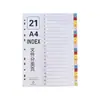 Papel con Paginación, Papel Clasificador de Hojas Sueltas, Papel Índice, 50 Páginas, 100 Páginas, A4, Plástico Gris Colorido, Separadores de Papel de 11 Agujeros
