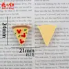 Juguete de Comida Simulada Pizza, Kit de Materiales Hechos a Mano, Pegamento de Crema DIY, Accesorios de Resina, Accesorios para el Cabello, Fundas para Teléfono Móvil, Hebillas para Zapatos