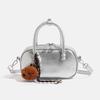 Bolsa de Braço Retro Estilo Doce para Primavera Feminina 2026 Nova de Nicho Portátil Bolsa de Bowling Grande Capacidade Bolsa para o Dia a Dia