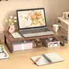 Soporte para computadora de estudiante de dormitorio, soporte para laptop, elevador de monitor de escritorio, organizador de escritorio multifuncional