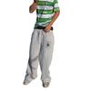 Y2K High Street Europeo y Americano Transfronterizo Ins Doble Cintura Estampado Bordado Calle Pantalones de Sudor Casuales de Pierna Recta Largos