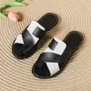 Pantuflas Planas Casuales de Talla Grande para Mujer, Nuevas Sandalias sin Cierre Peep-Toe de Bloques de Color, Tallas 36-41, 42, 43