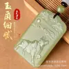 Pendente de Jade Afegão Natural Finamente Esculpido com os Doze Signos do Zodíaco e Pingente de Jade Guanyin Verde e Branco Hetian para Homens e Mulheres Atacado